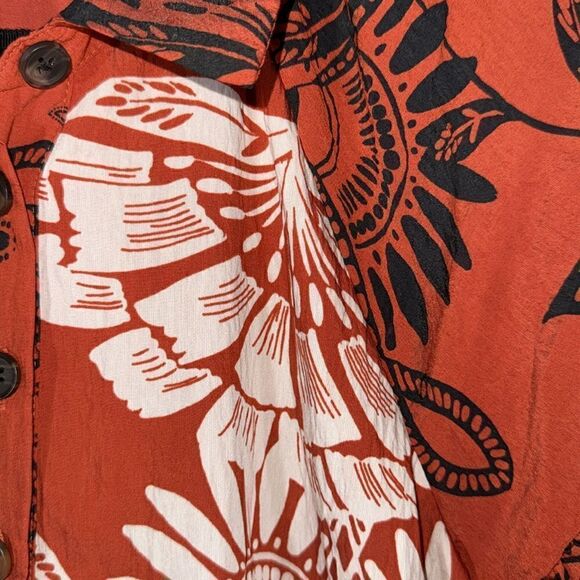 ANTHROPOLOGIE RUFFLED SLEEVES MAXI DRESS SMALL IN CRIMSON NWOT - Picture 7 of 7